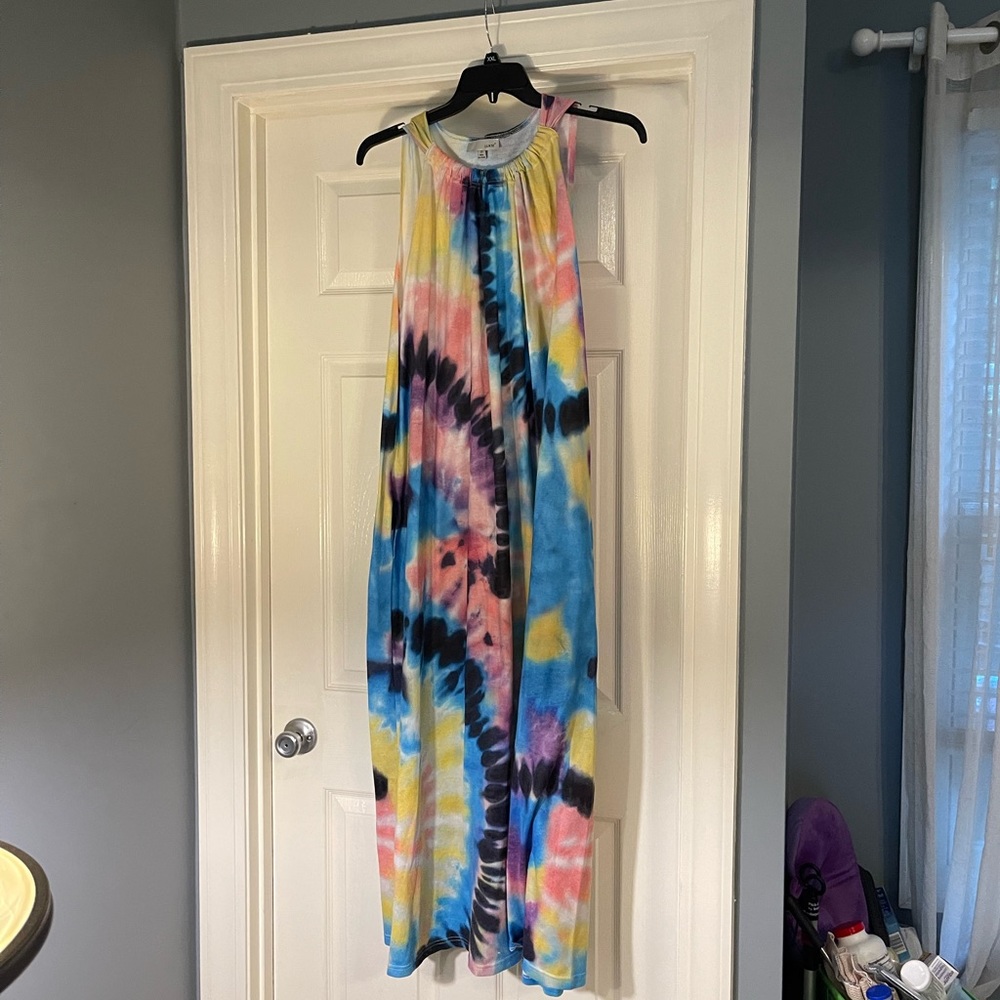 Tie Dye Maxi Dress, 2X